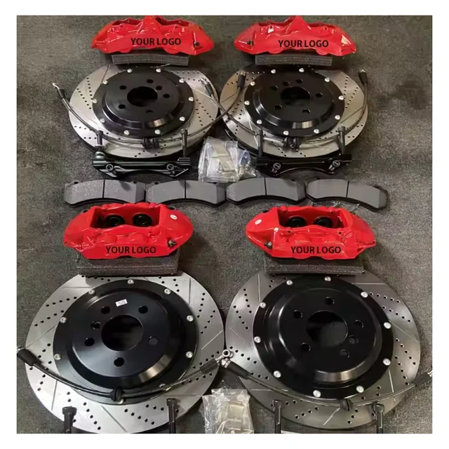 Multi-piston big brake kit with caliper, rotor and pads