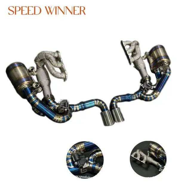 Stainless steel performance exhaust system with polished mufflers