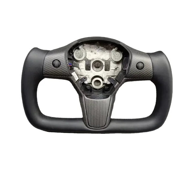 Tesla Model 3 & Y Yoke Steering Wheel Carbon Fiber Customized With Or Without Heating