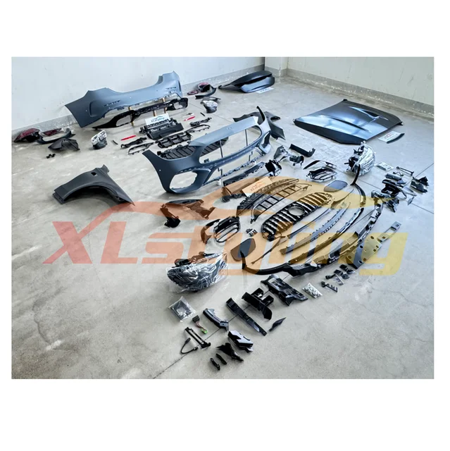Car Facelift Conversion Front Rear Bumper Hood Headlights Fenders For Mercedes Benz W205 Upgrade